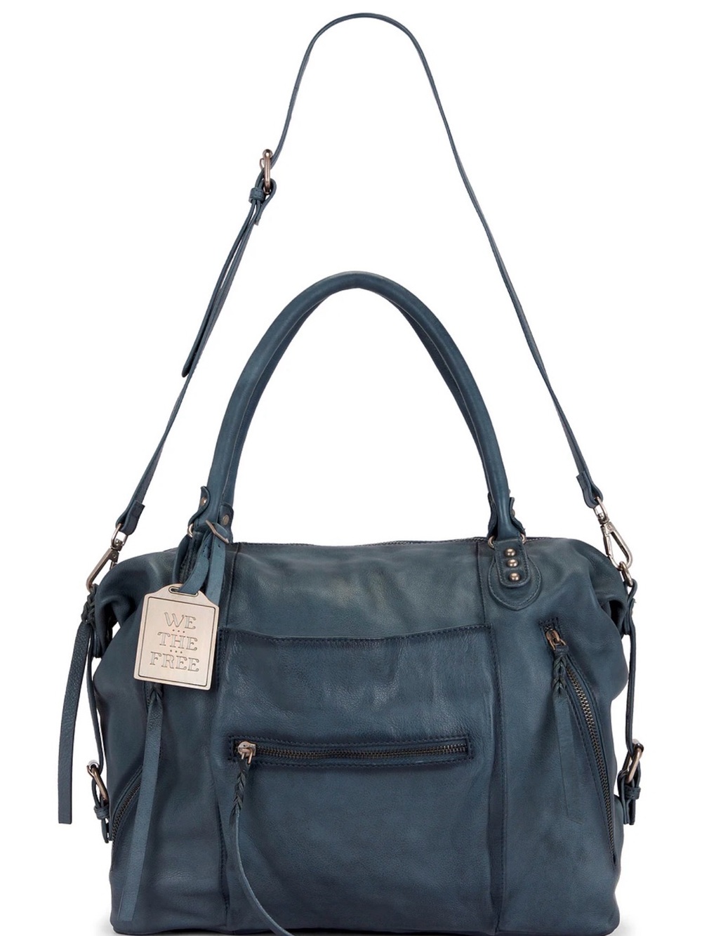 Free People We The Free Emerson Full Sized Shoulder Bag in Stormy Sea, NWT - Picture 5 of 5